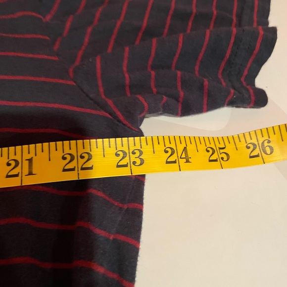 🇦🇺 🩸 Distressed DVNT Striped Tee Shirt Melbourne Blue Red Stripes 🇦🇺 - Picture 10 of 17